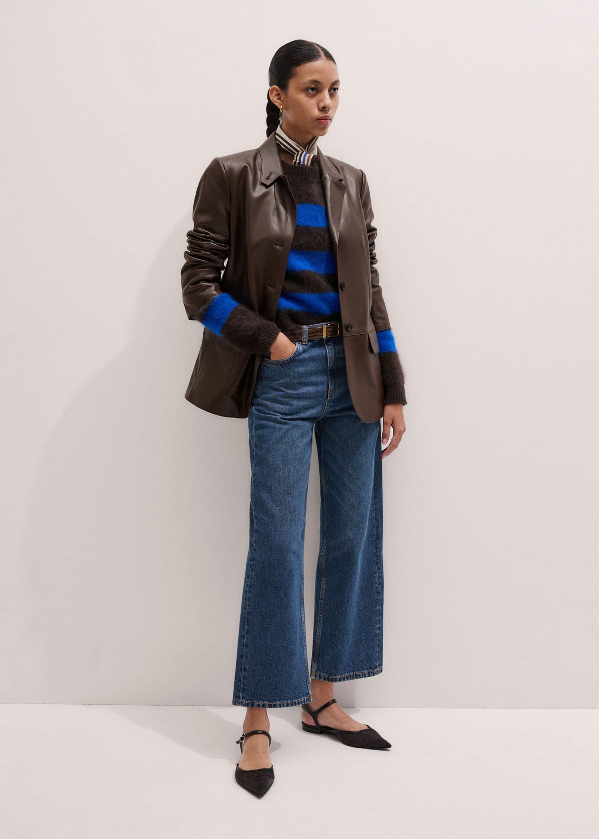 Dark Blue Straight Crop Jean meandem