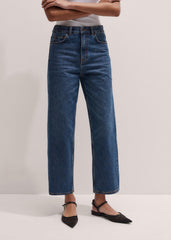 Dark Blue Straight Crop Jean meandem