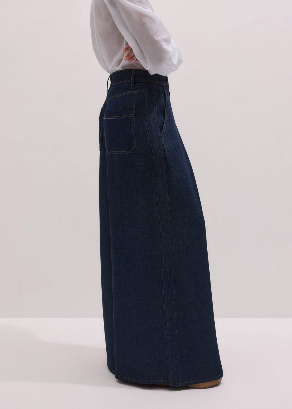 Dark Blue Pleat Very Wide Pant meandem