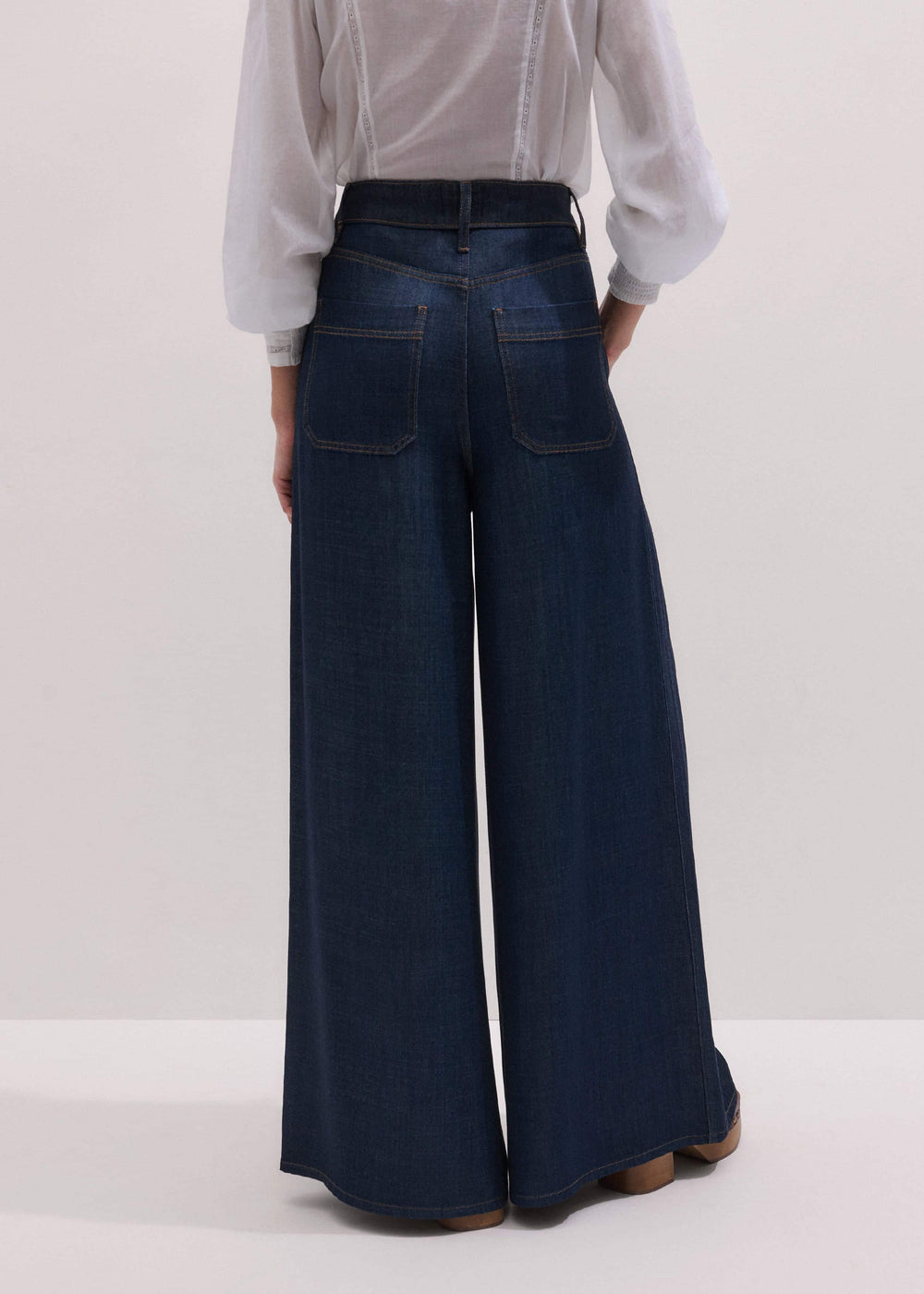 Dark Blue Pleat Very Wide Pant meandem