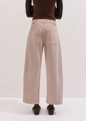 Pink Exaggerated Crop Jean meandem