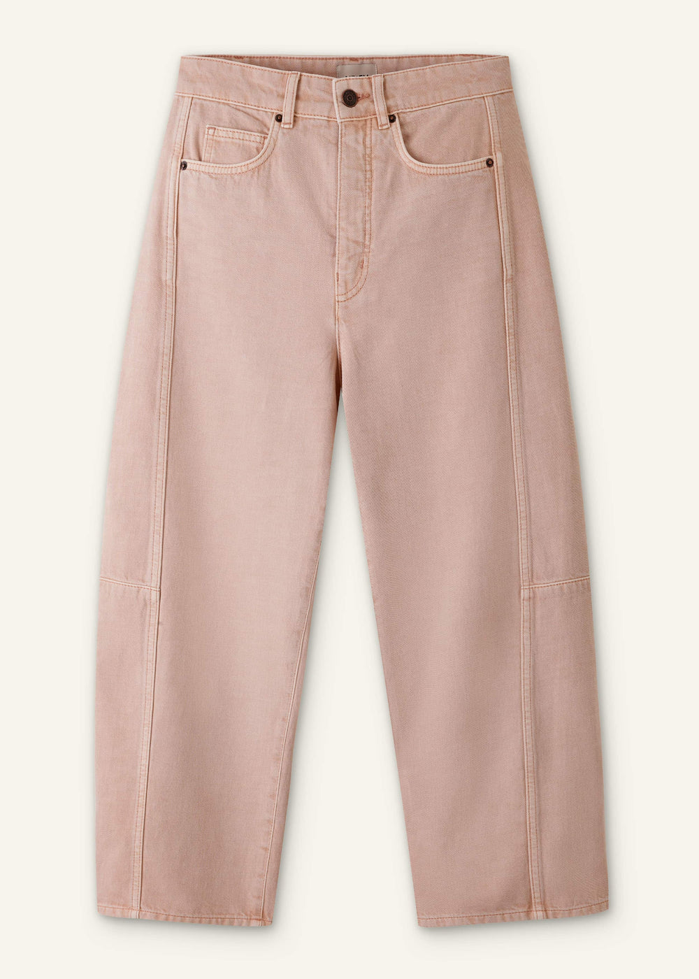 Pink Exaggerated Crop Jean meandem