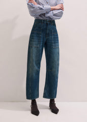 Blue Patch Pocket Engineered Jean meandem