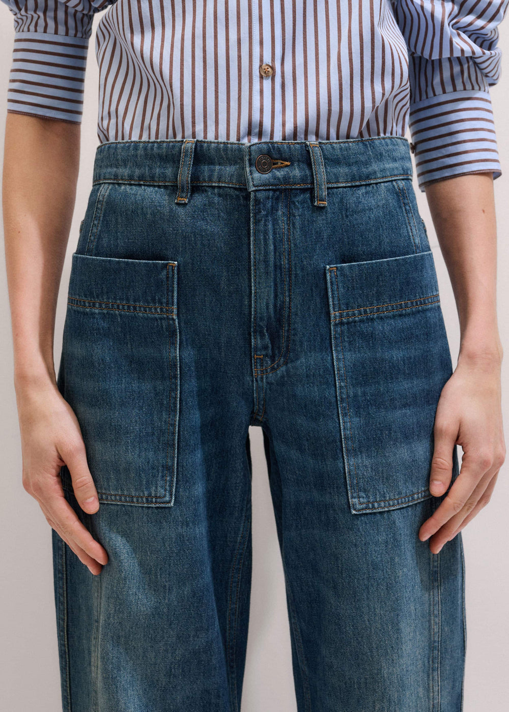 Blue Patch Pocket Engineered Jean meandem
