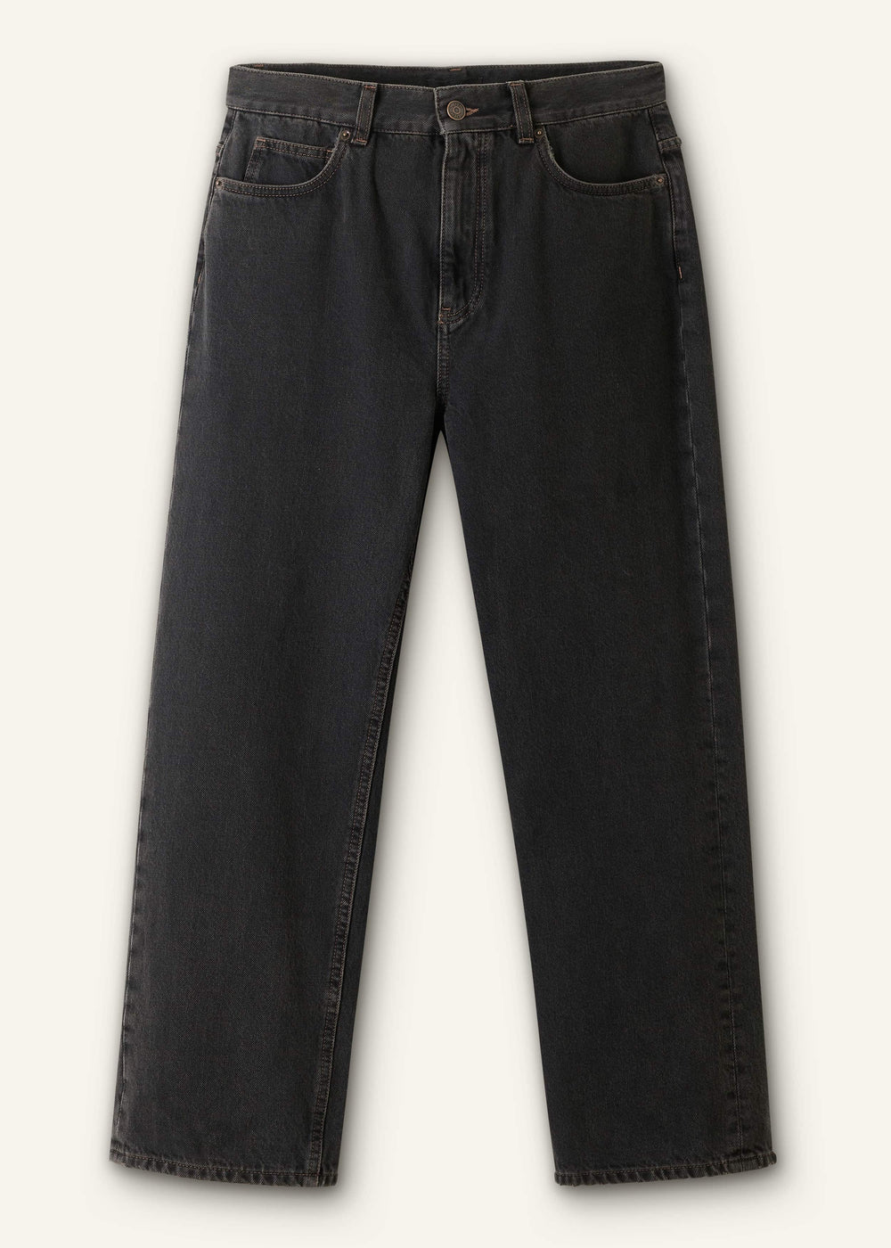 Black Straight Cropped Relaxed Jean meandem
