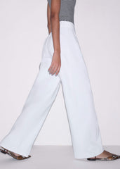 White Exaggerated Taper Jean meandem