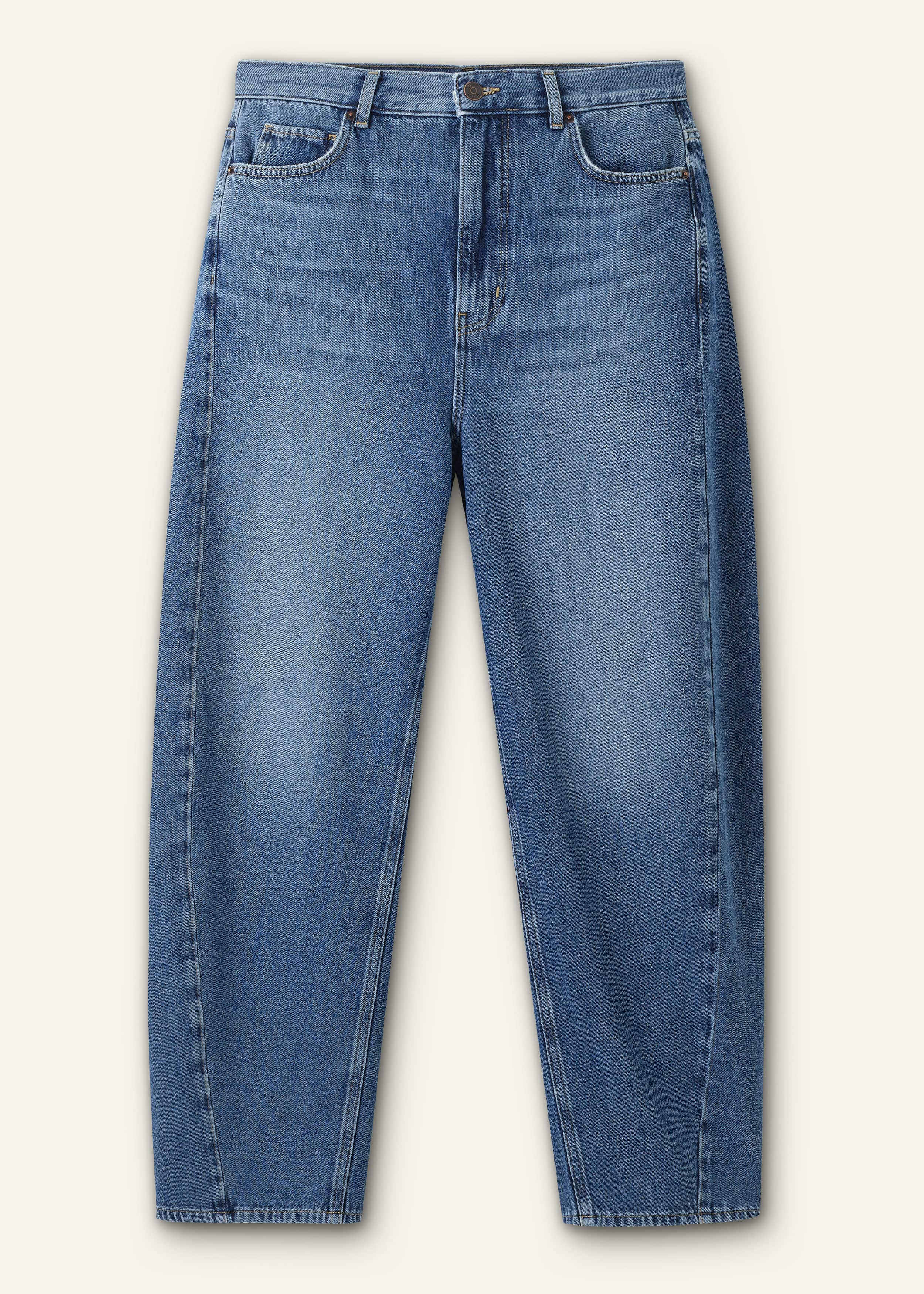 Blue Engineered Barrel Jean meandem