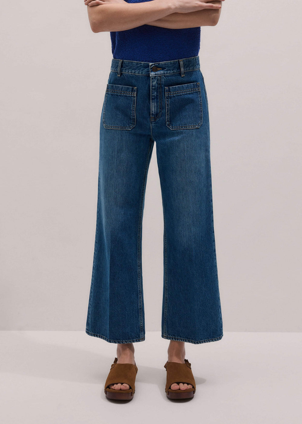 Blue Leg Elongator Crop Jean meandem
