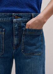 Blue Leg Elongator Crop Jean meandem