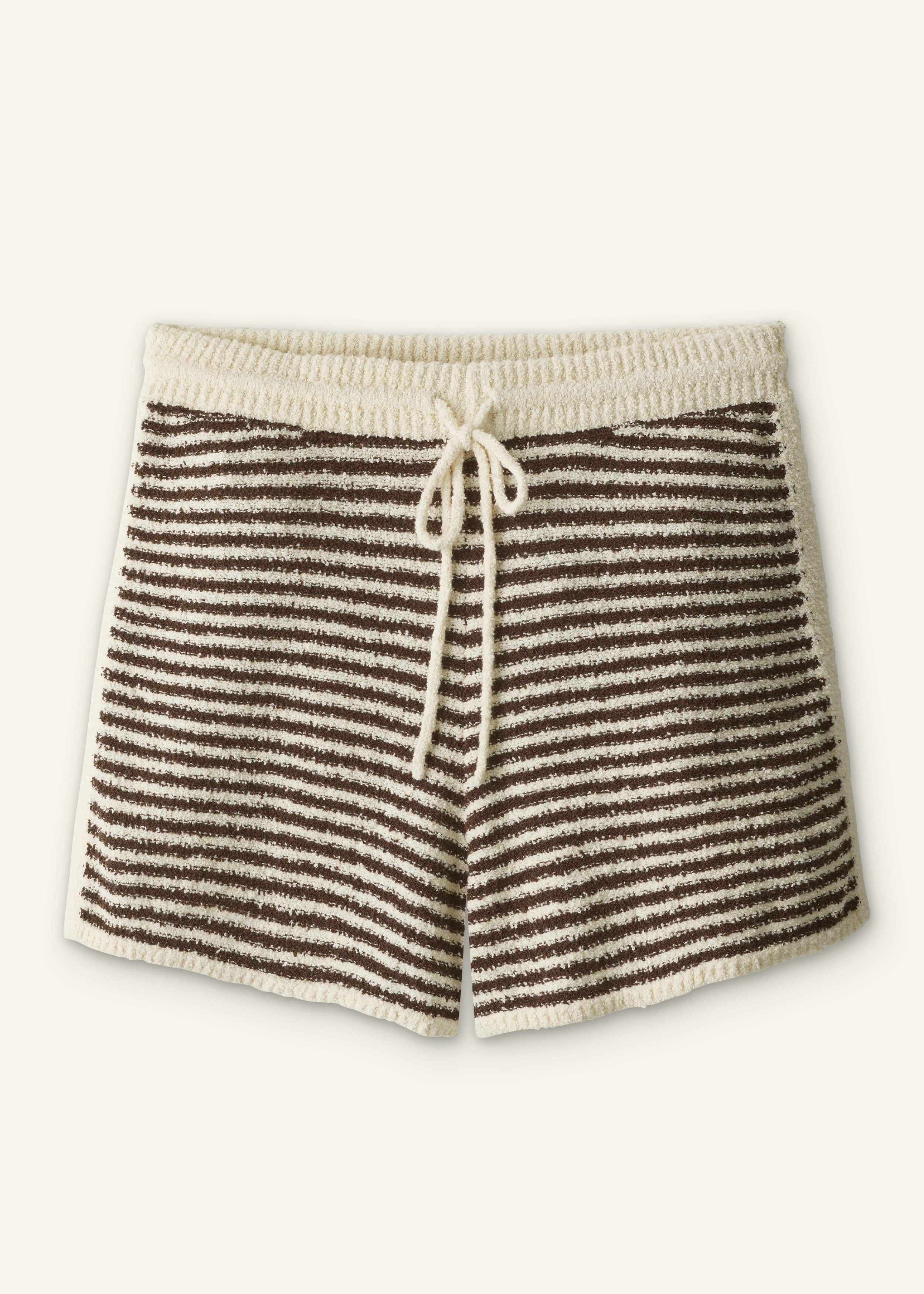 Cream Stripe Drawstring Short meandem