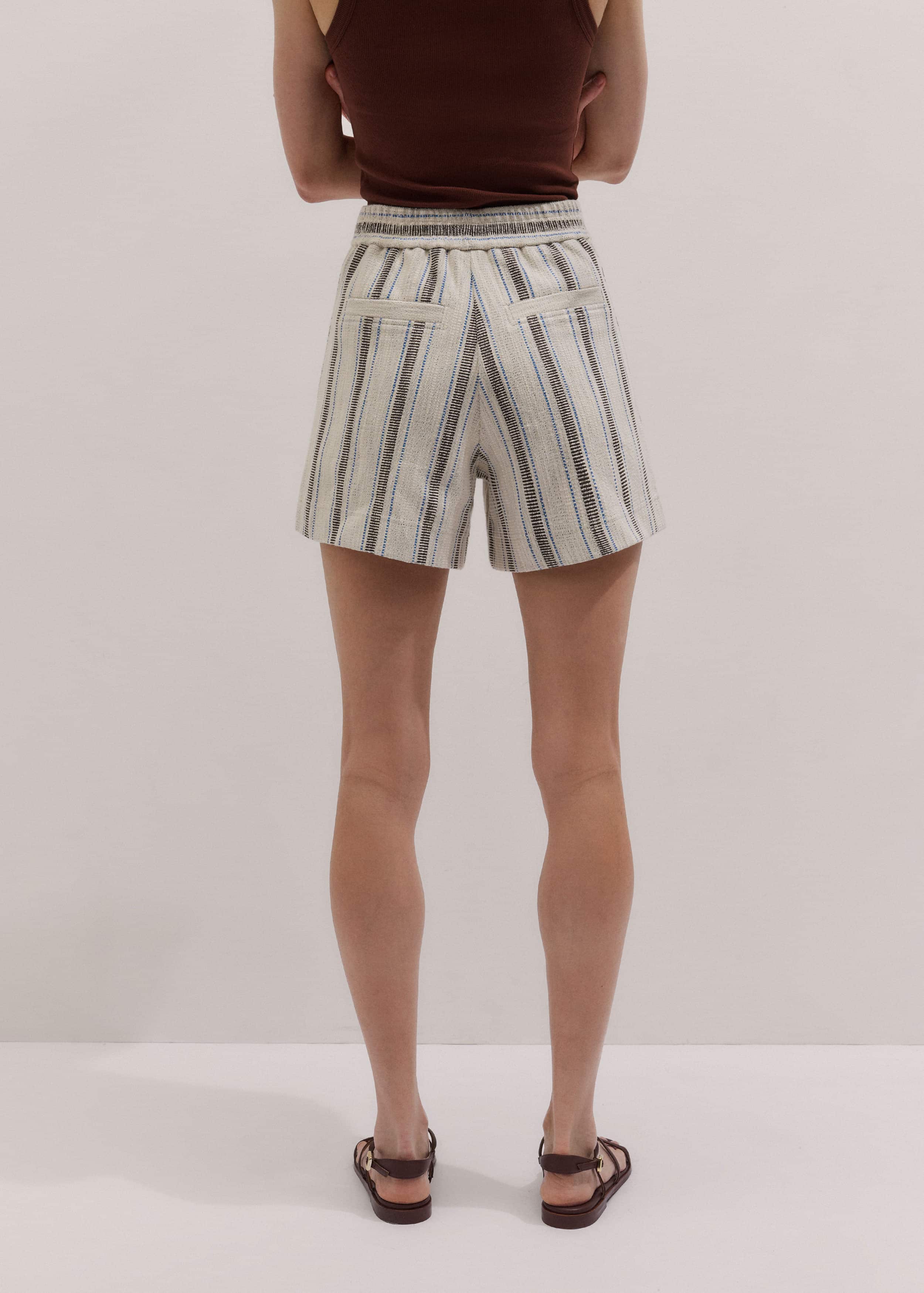 Cream Stripe Short meandem