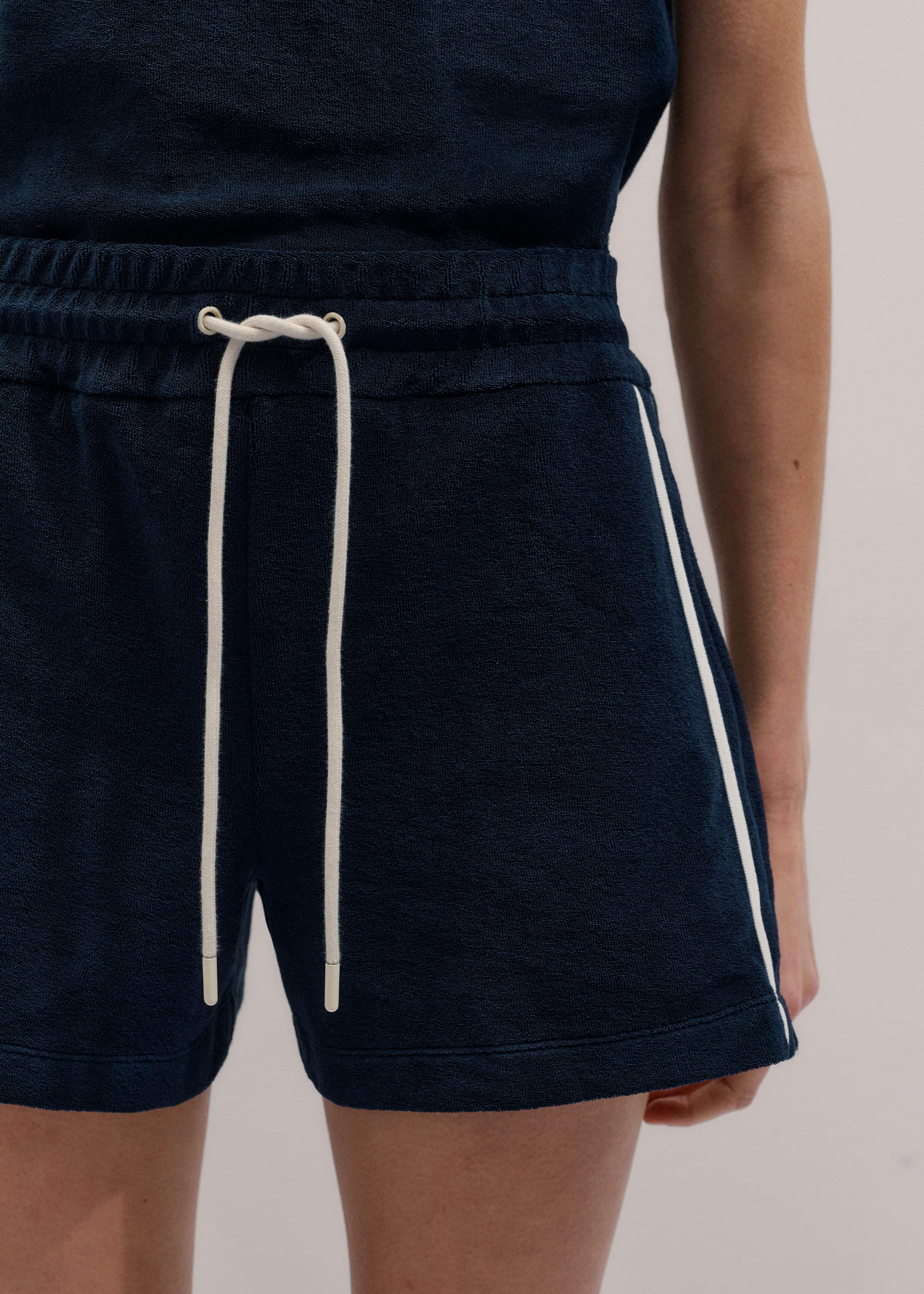 Navy Rib Trim Track Short meandem