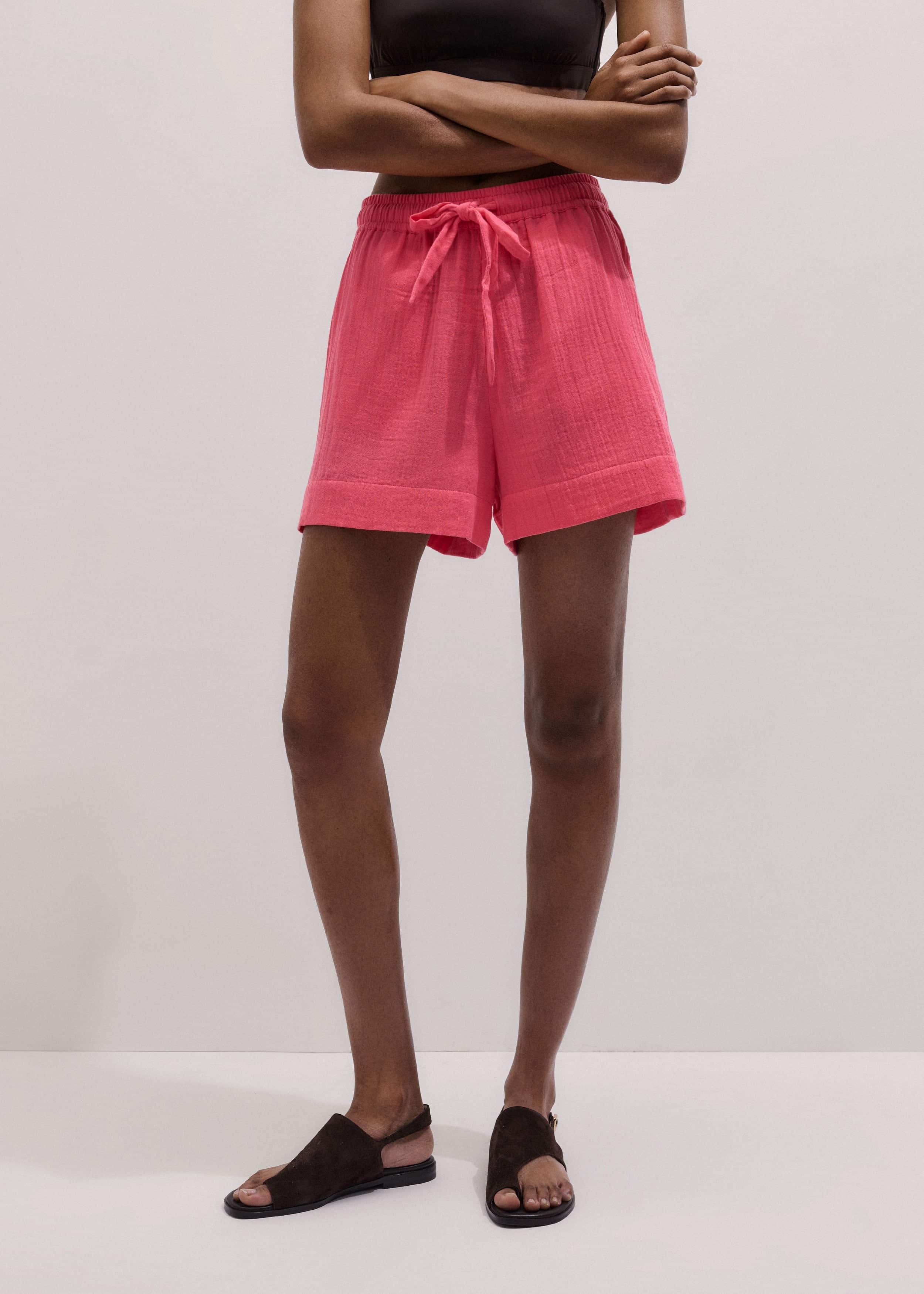 Pink Cheesecloth Summer Short meandem