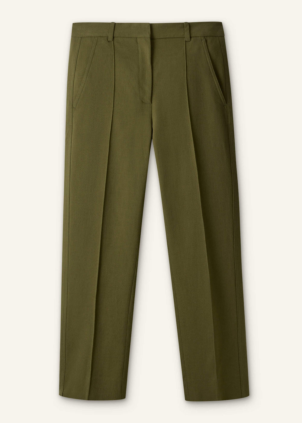 Olive Green Slim Crop Pant meandem
