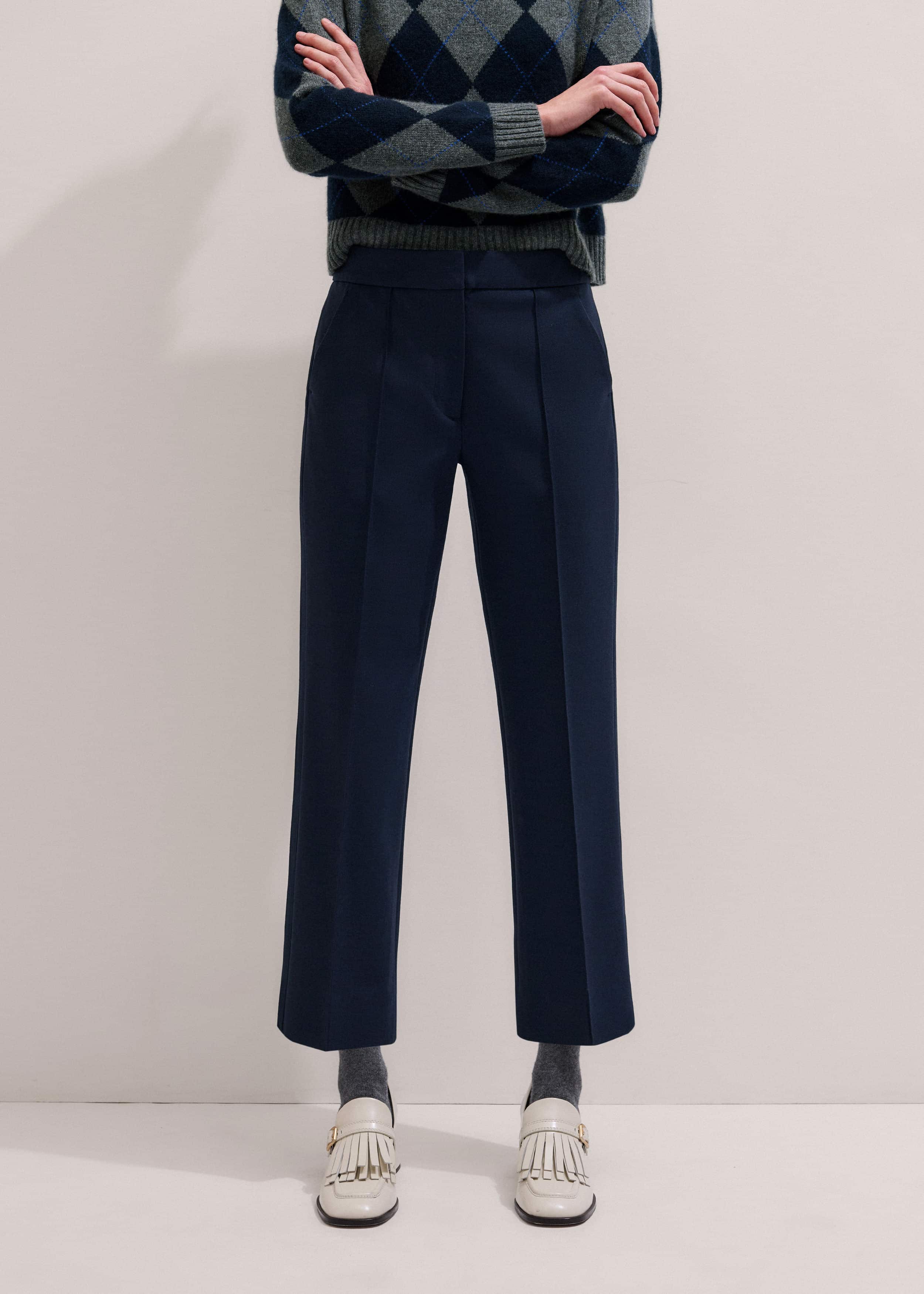 Navy Slim Crop Forever Pant | Pants meandem