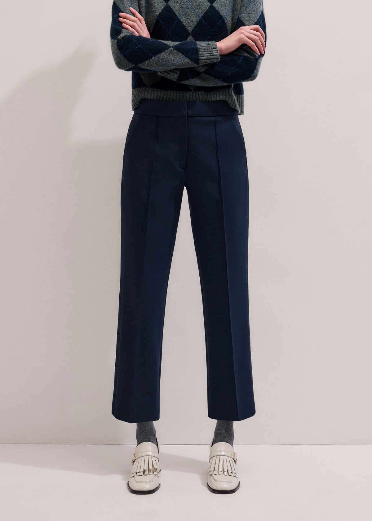 Navy Slim Crop Forever Pant | Pants meandem
