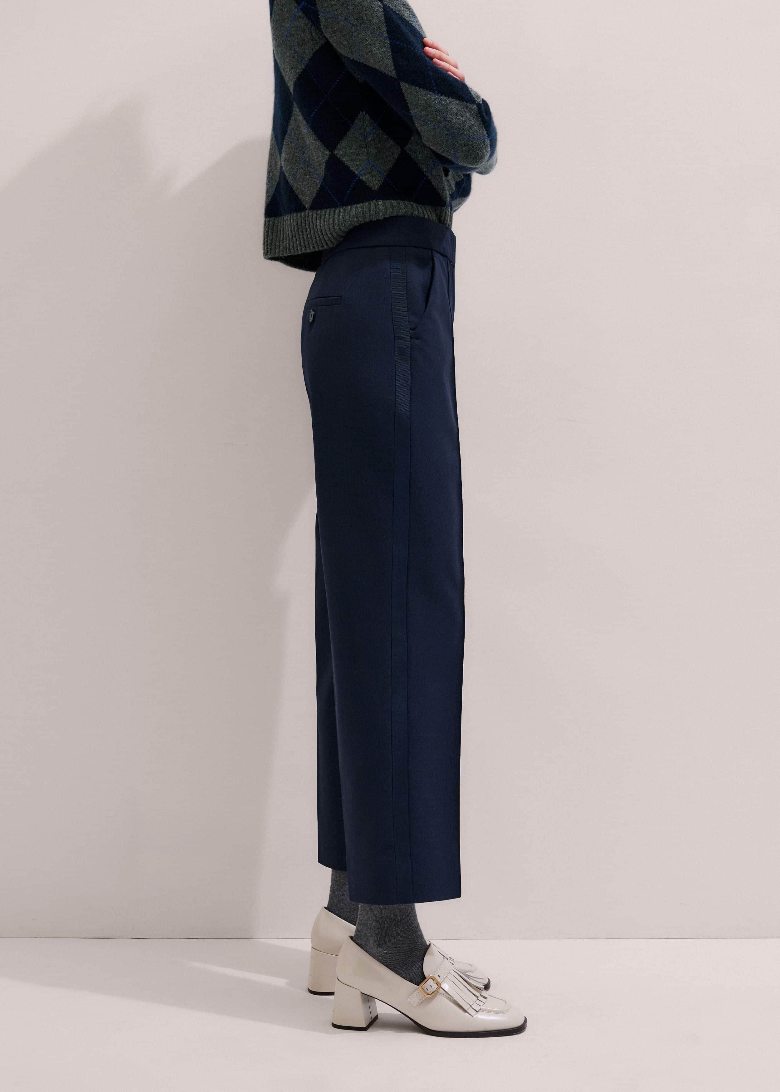 Navy Slim Crop Forever Pant | Pants meandem