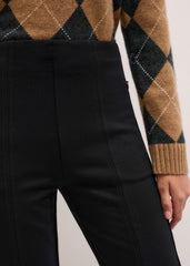 Black Travel Tailoring Pull On Slim Crop Pant meandem