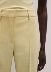 Yellow Tailored Straight Crop Pant meandem