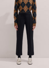 Black Slim Crop Tux Pant | Pants meandem