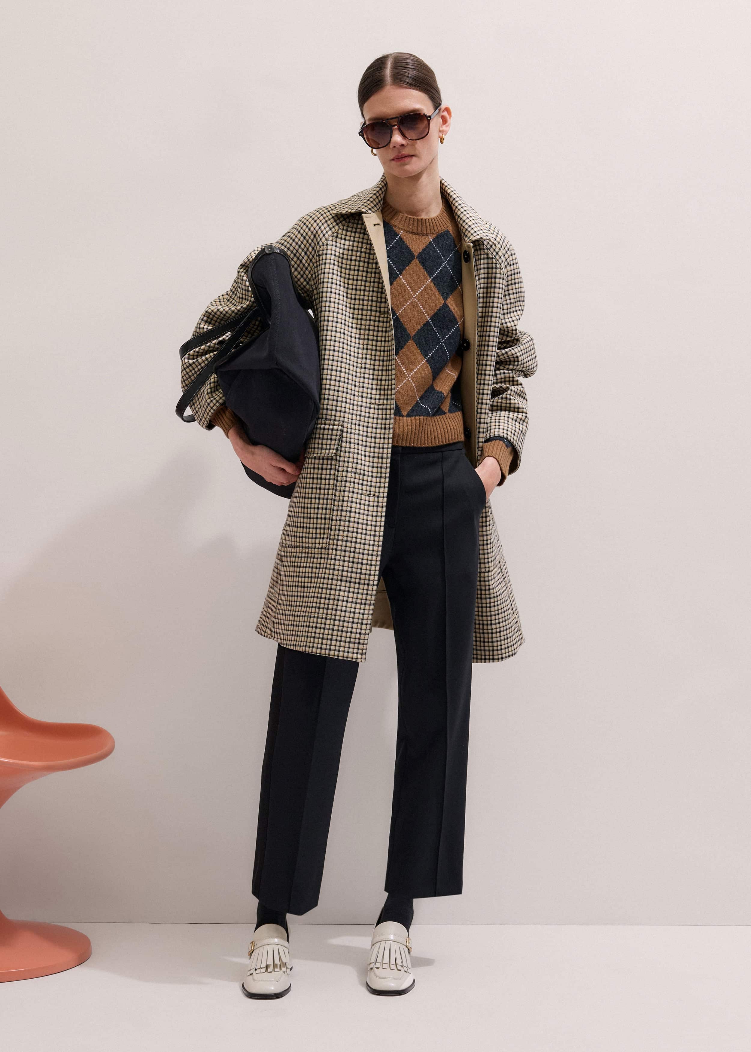 Black Slim Crop Tux Pant | Pants meandem