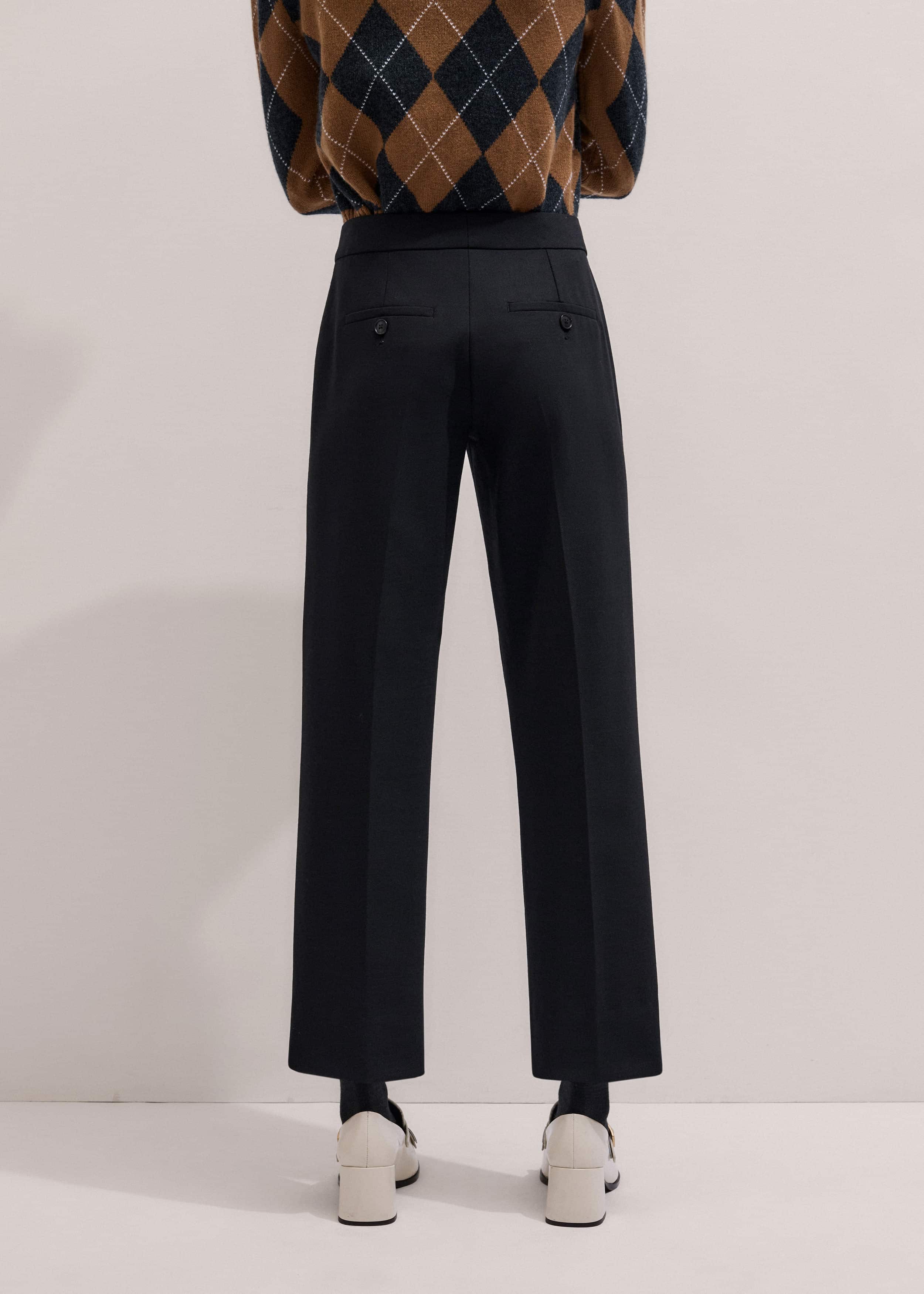 Black Slim Crop Tux Pant | Pants meandem