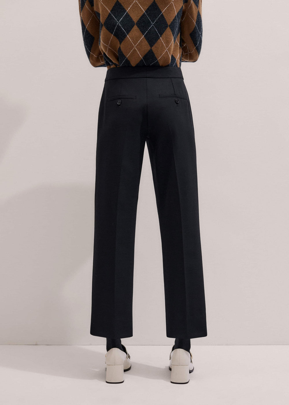 Black Slim Crop Tux Pant | Pants meandem