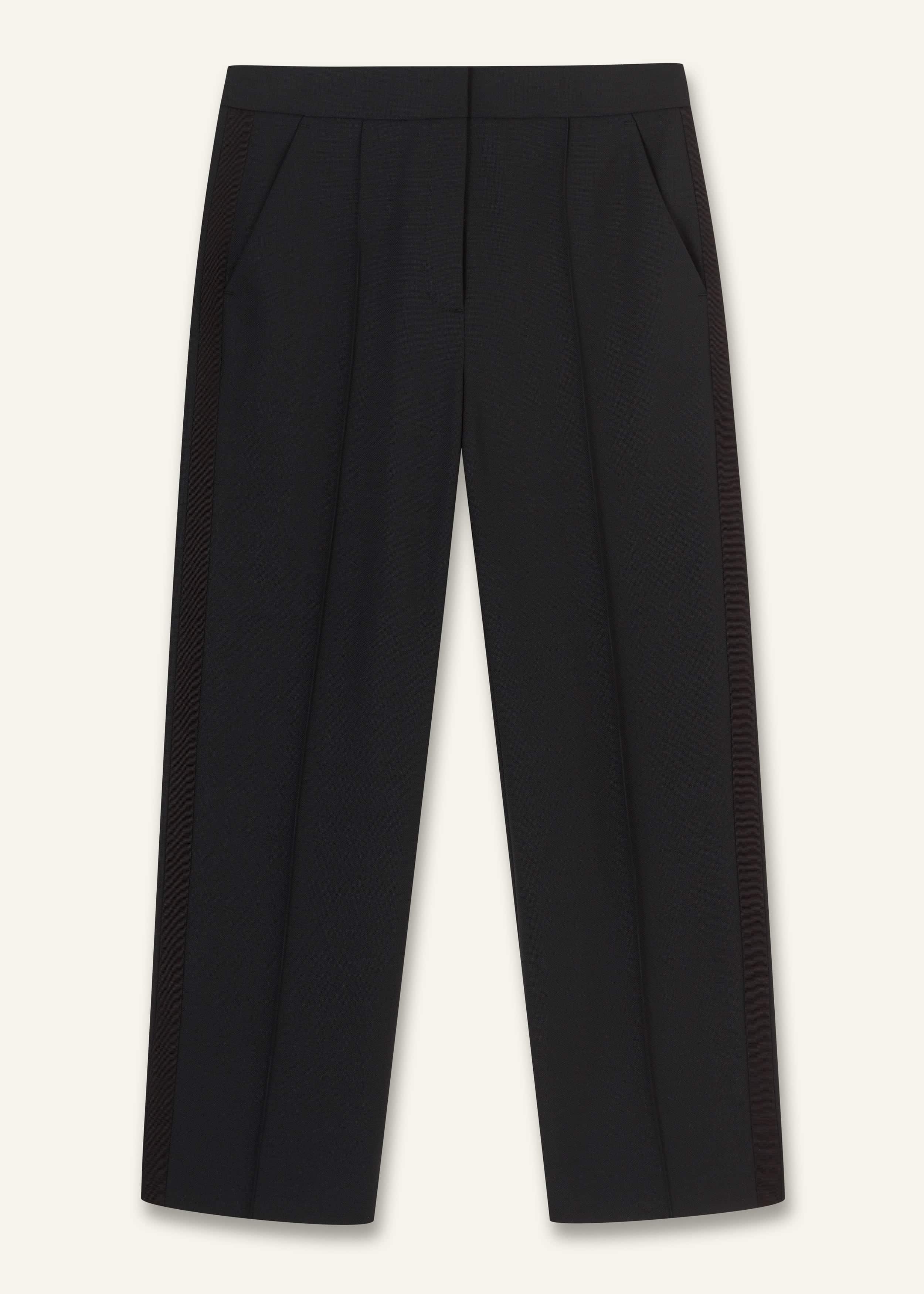 Black Slim Crop Tux Pant | Pants meandem