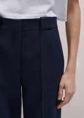 Navy Straight Crop Pant meandem