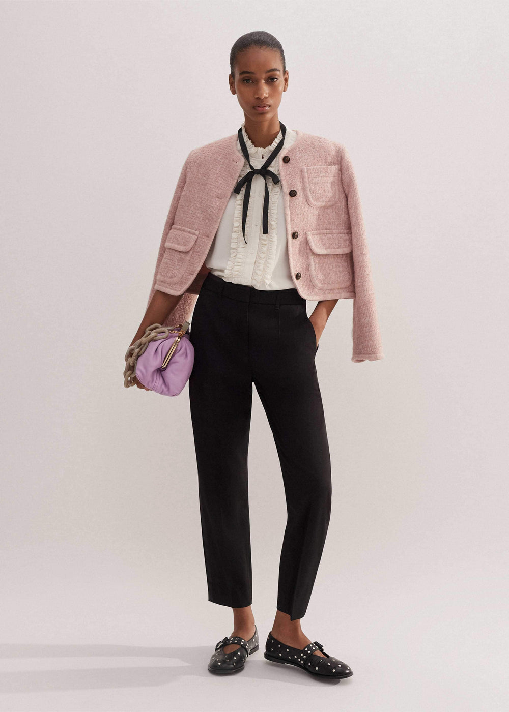 Black Slim Crop Forever Tux Pant | Woven Pants meandem