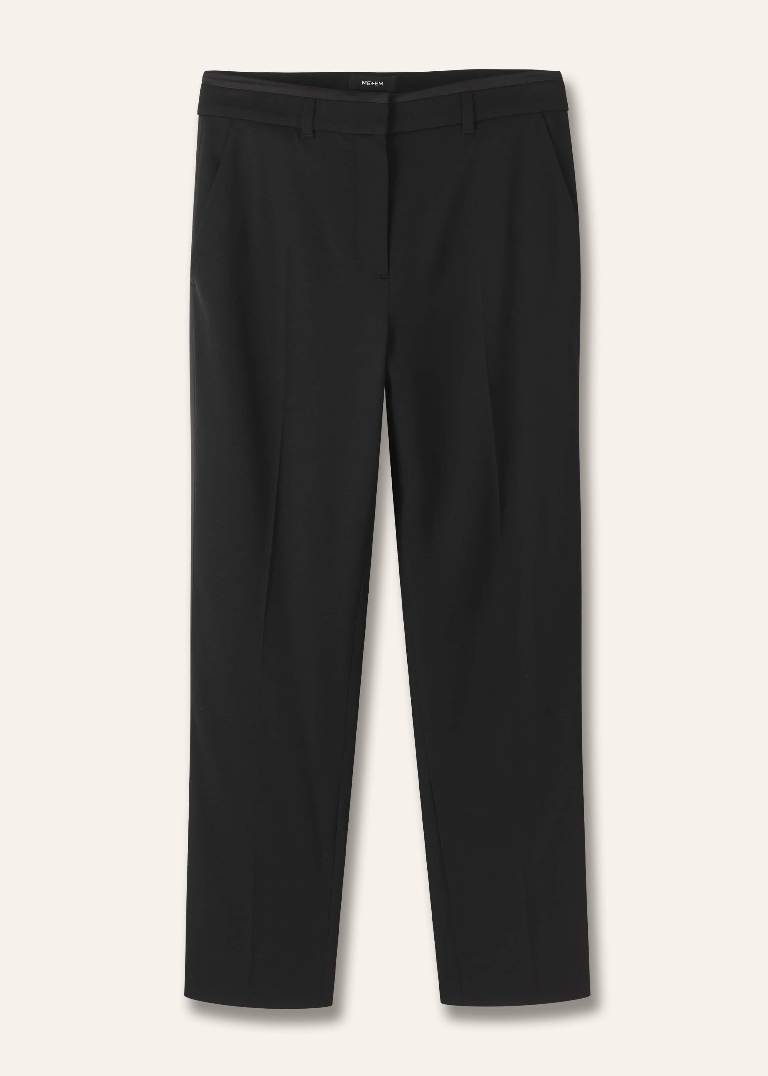 Black Slim Crop Forever Tux Pant | Woven Pants meandem