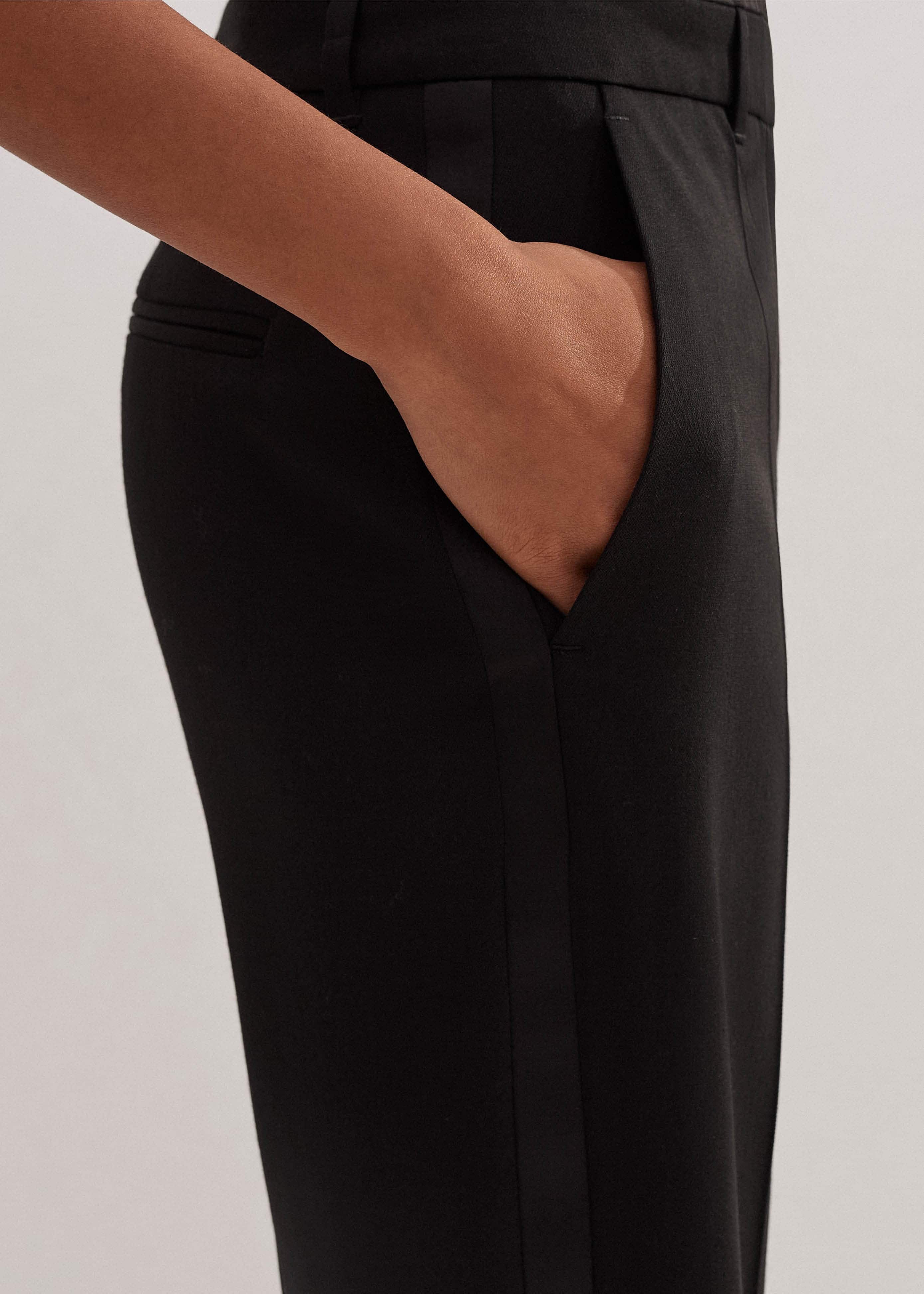 Black Slim Crop Forever Tux Pant | Woven Pants meandem