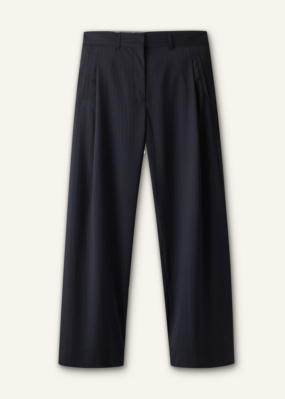 Navy Pinstripe Clever Pant meandem