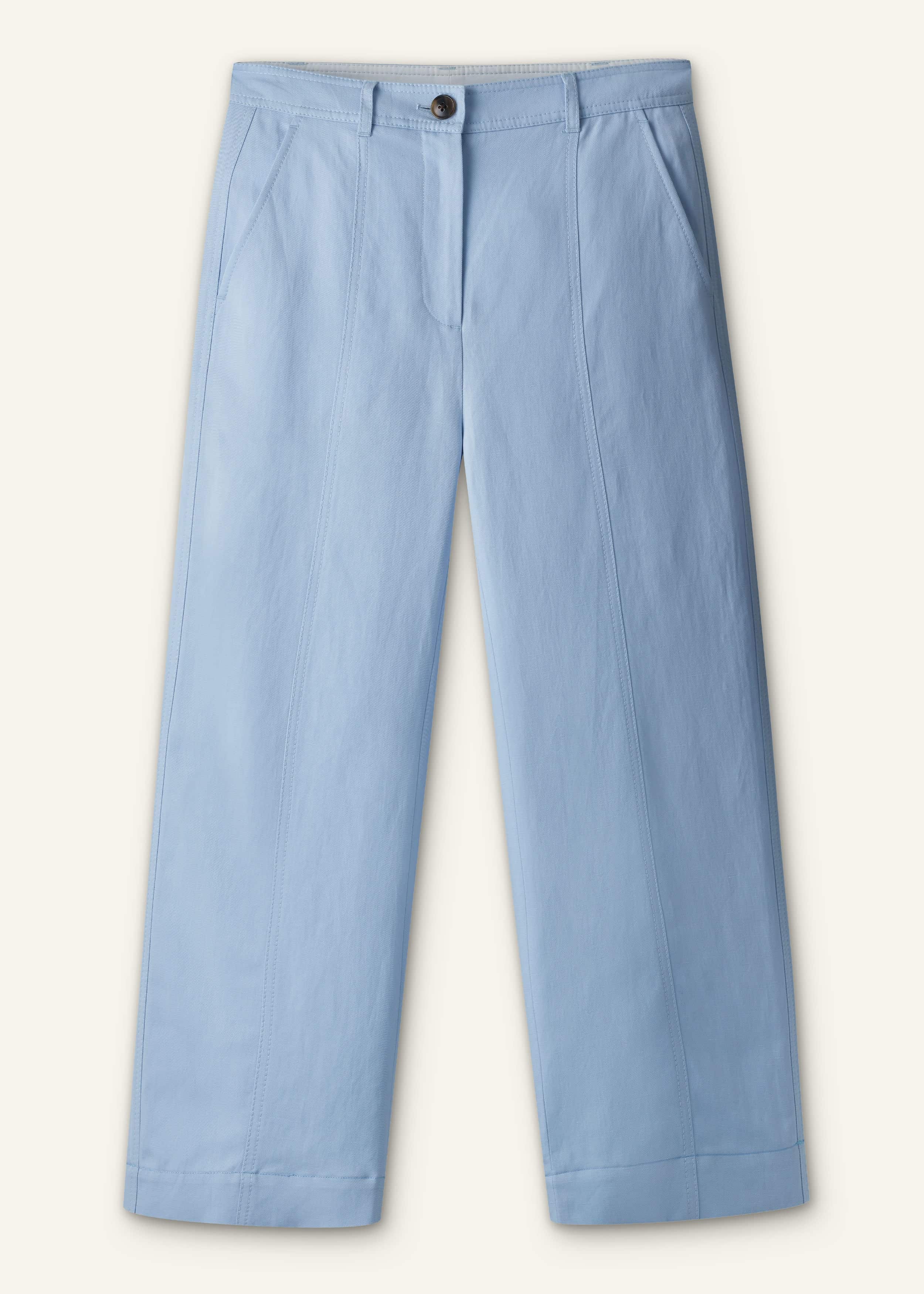 Blue Straight Crop Pant meandem
