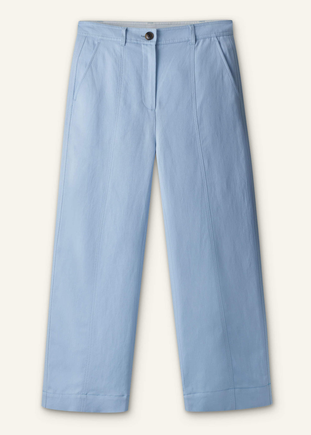 Blue Straight Crop Pant meandem