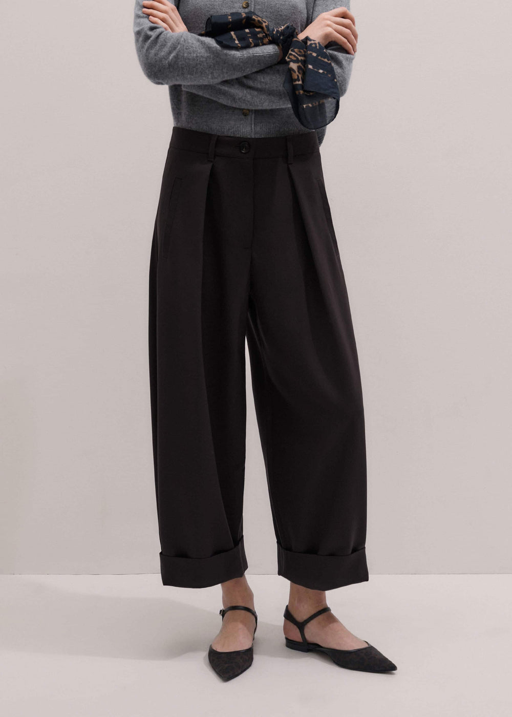 Brown Barrel-Leg Pant meandem