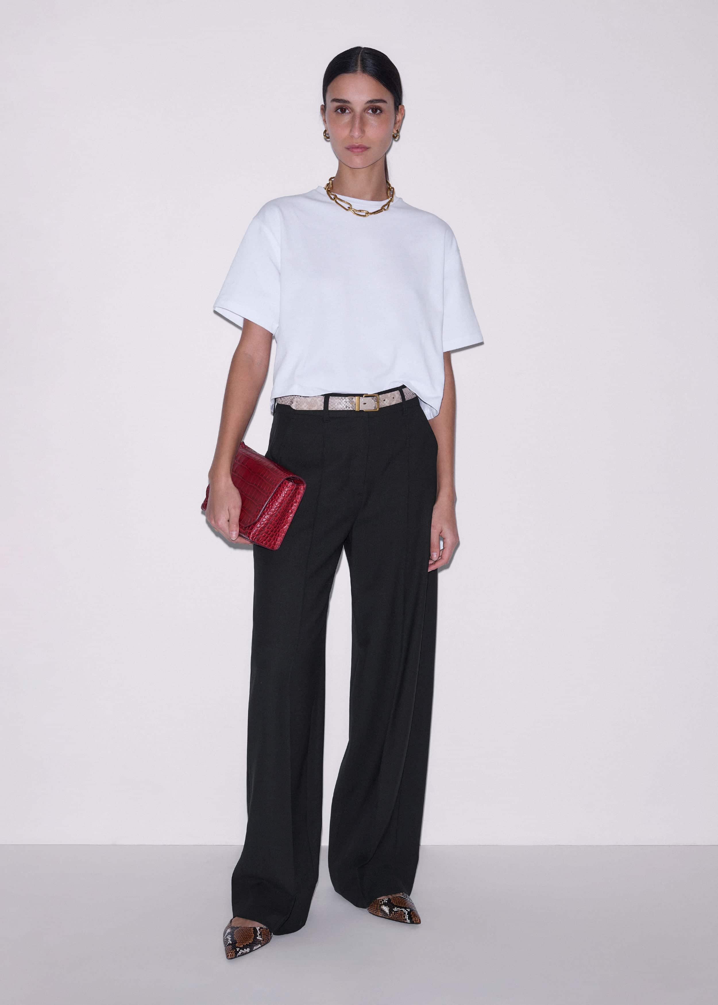 Black Pintuck Taper Pant meandem