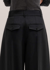 Black Pintuck Taper Pant meandem