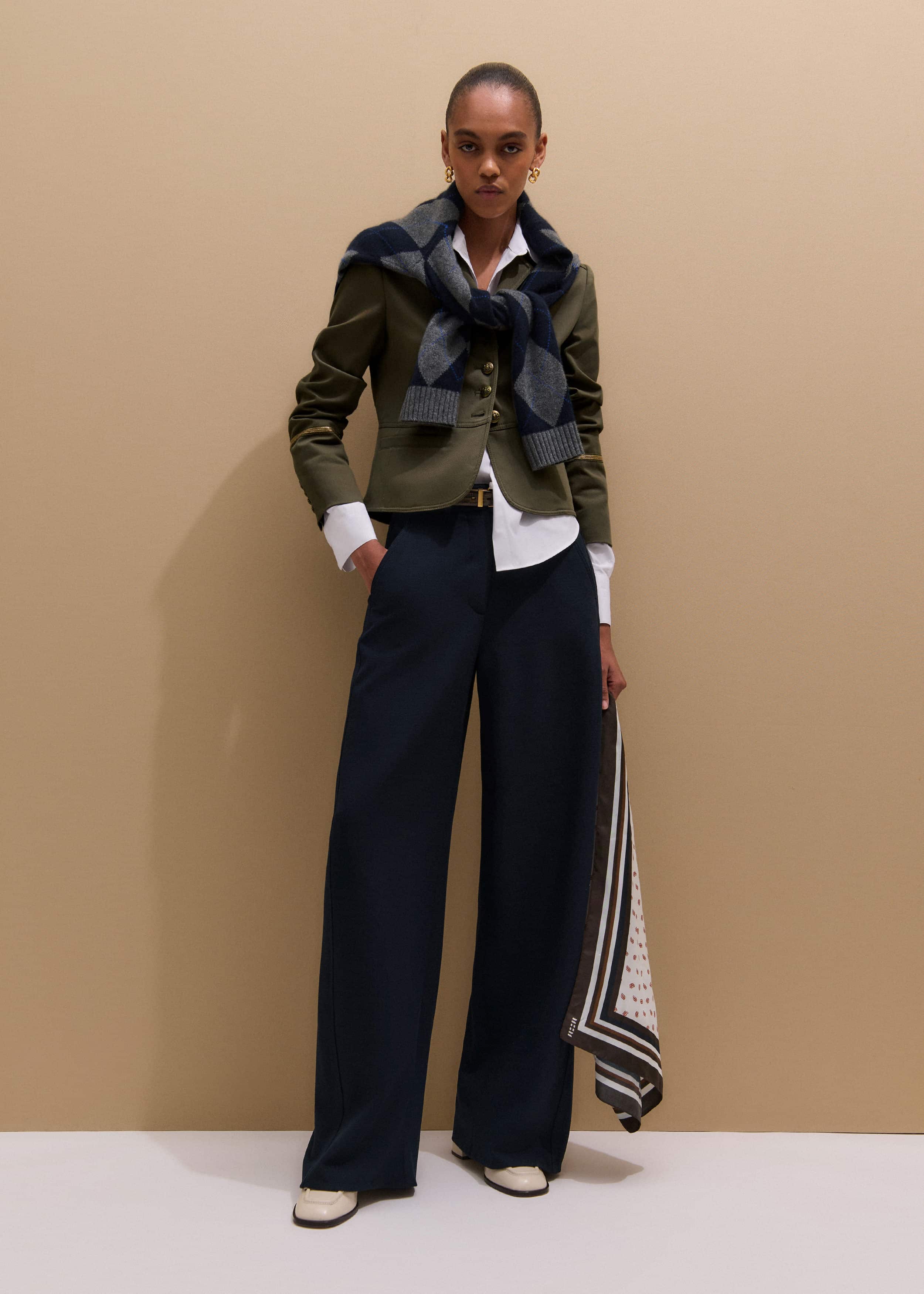 Navy Textured Extreme Tapered Pant meandem