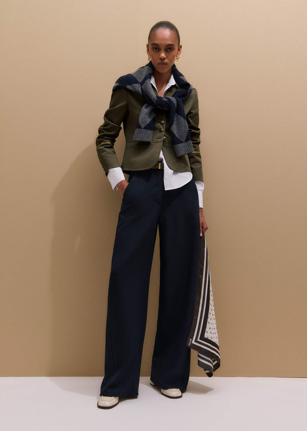 Navy Textured Extreme Tapered Pant meandem