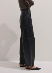 Black Leather Extreme Tapered Pant meandem