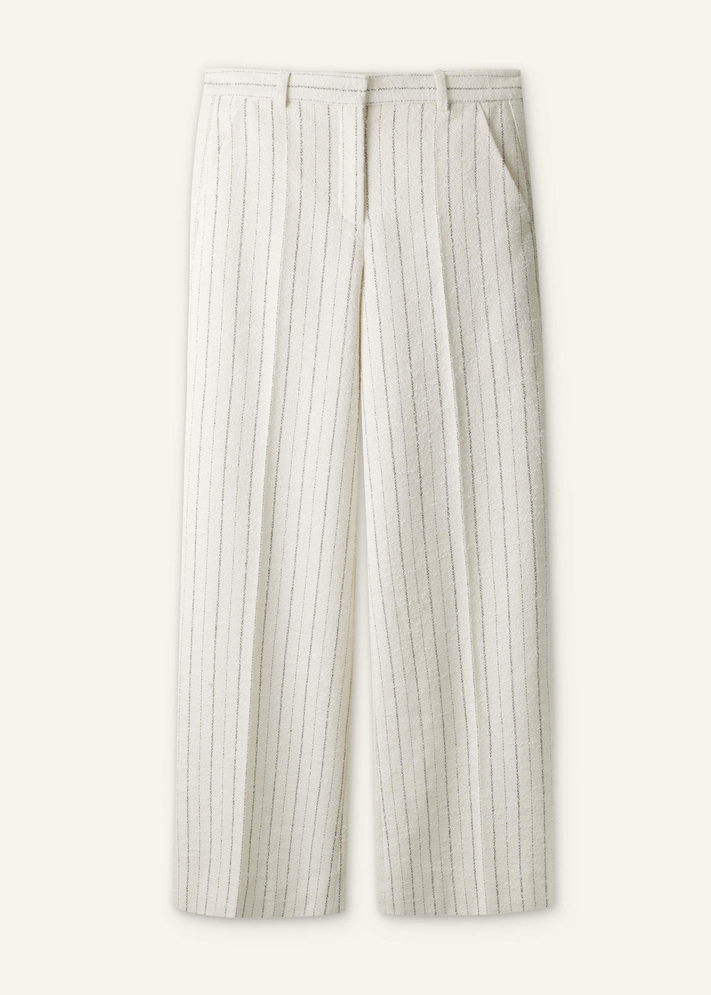 Ivory Striped Leg Elongator Pant meandem