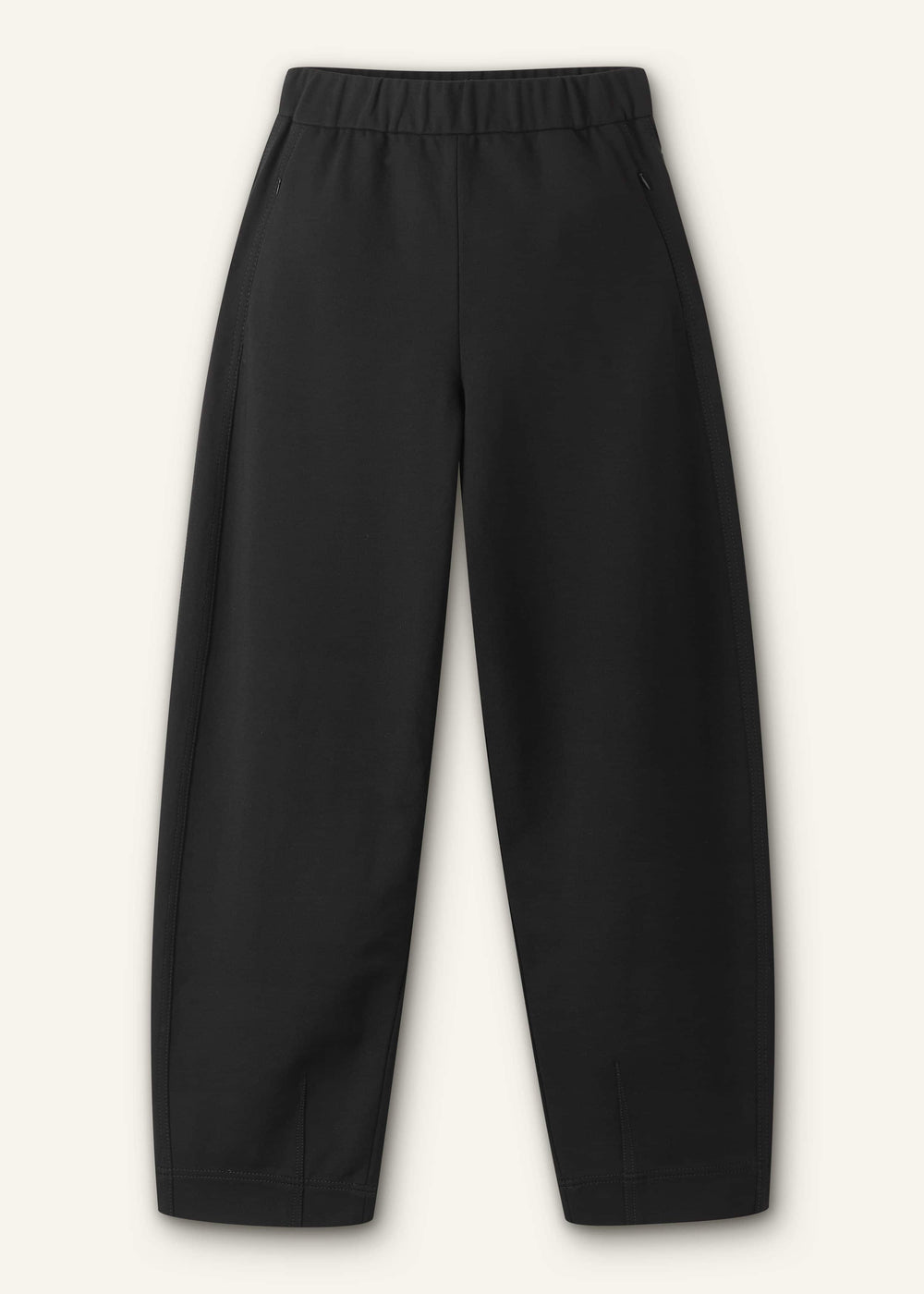Black Luxe Travel Tailoring Barrel-Leg Pant meandem