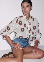 Cream Summer Swing Blouse meandem