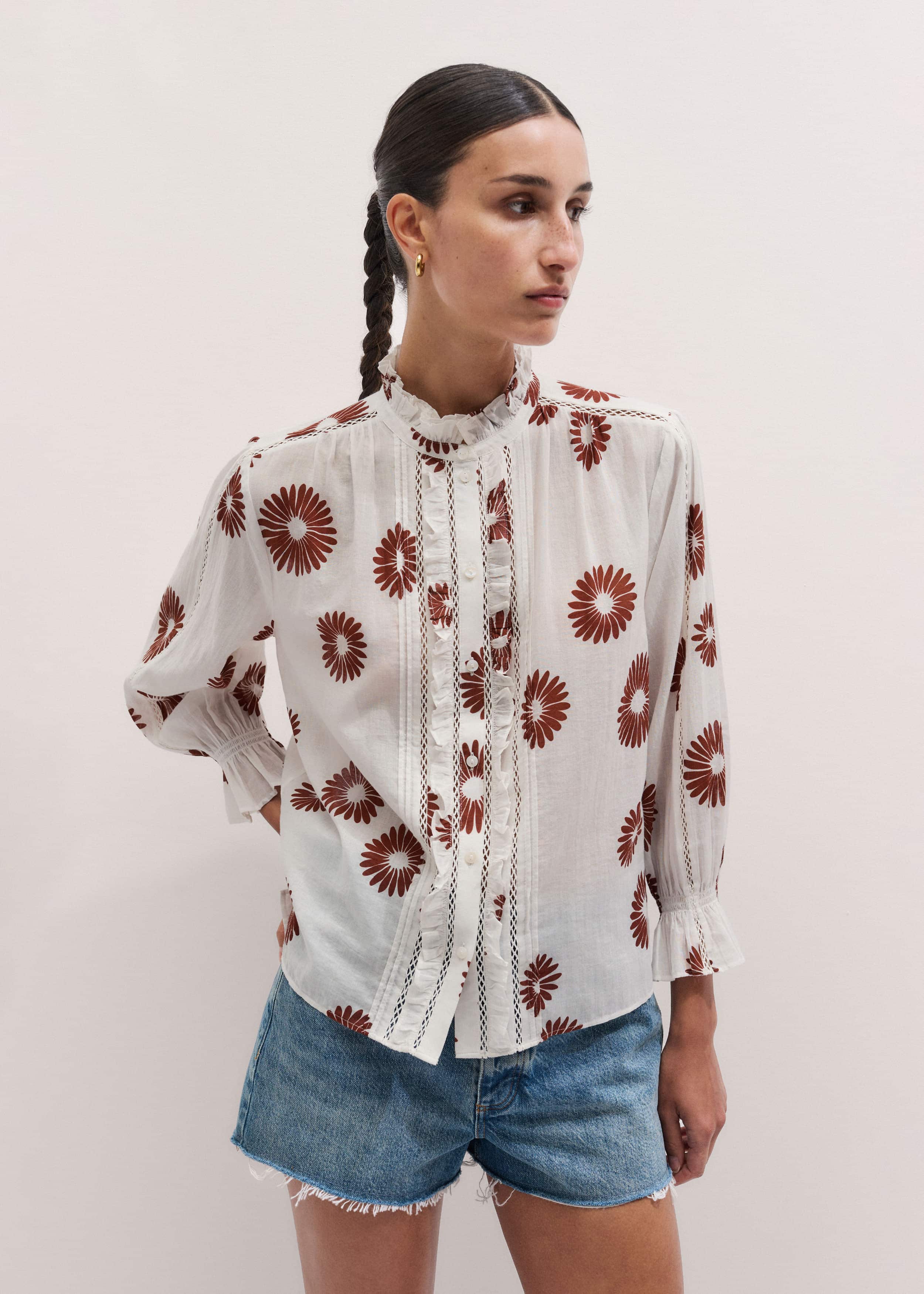 Cream Summer Swing Blouse meandem