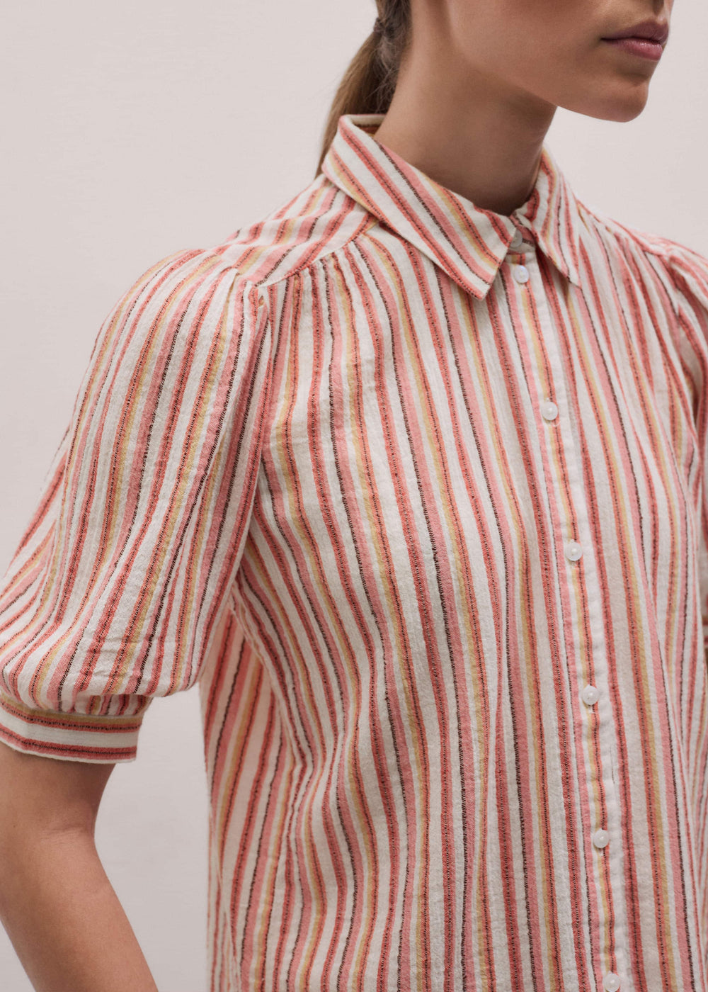 Pink Stripe Summer Blouse meandem
