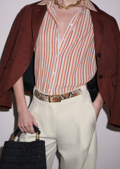 Pink Stripe Summer Blouse meandem