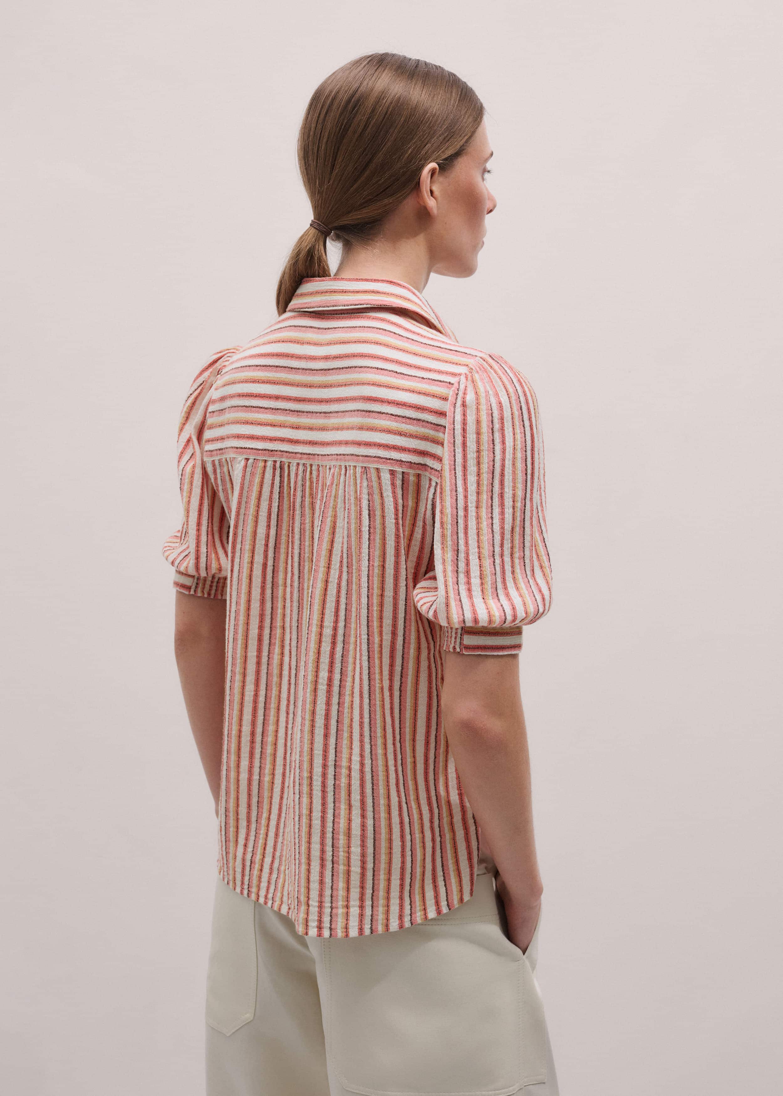 Pink Stripe Summer Blouse meandem