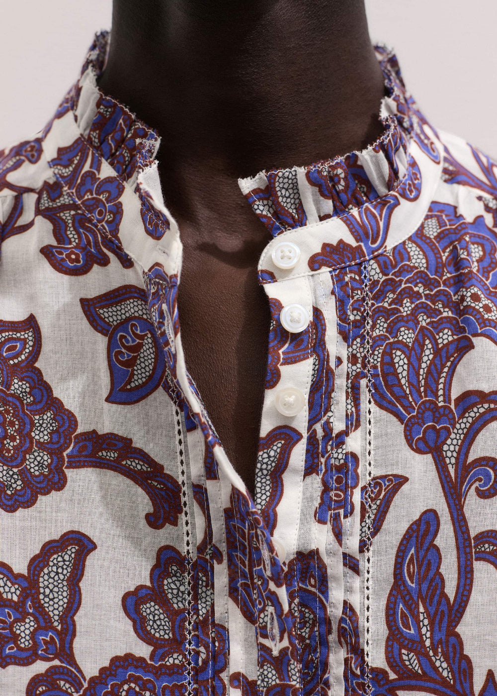 Cream Floral Print Blouse meandem