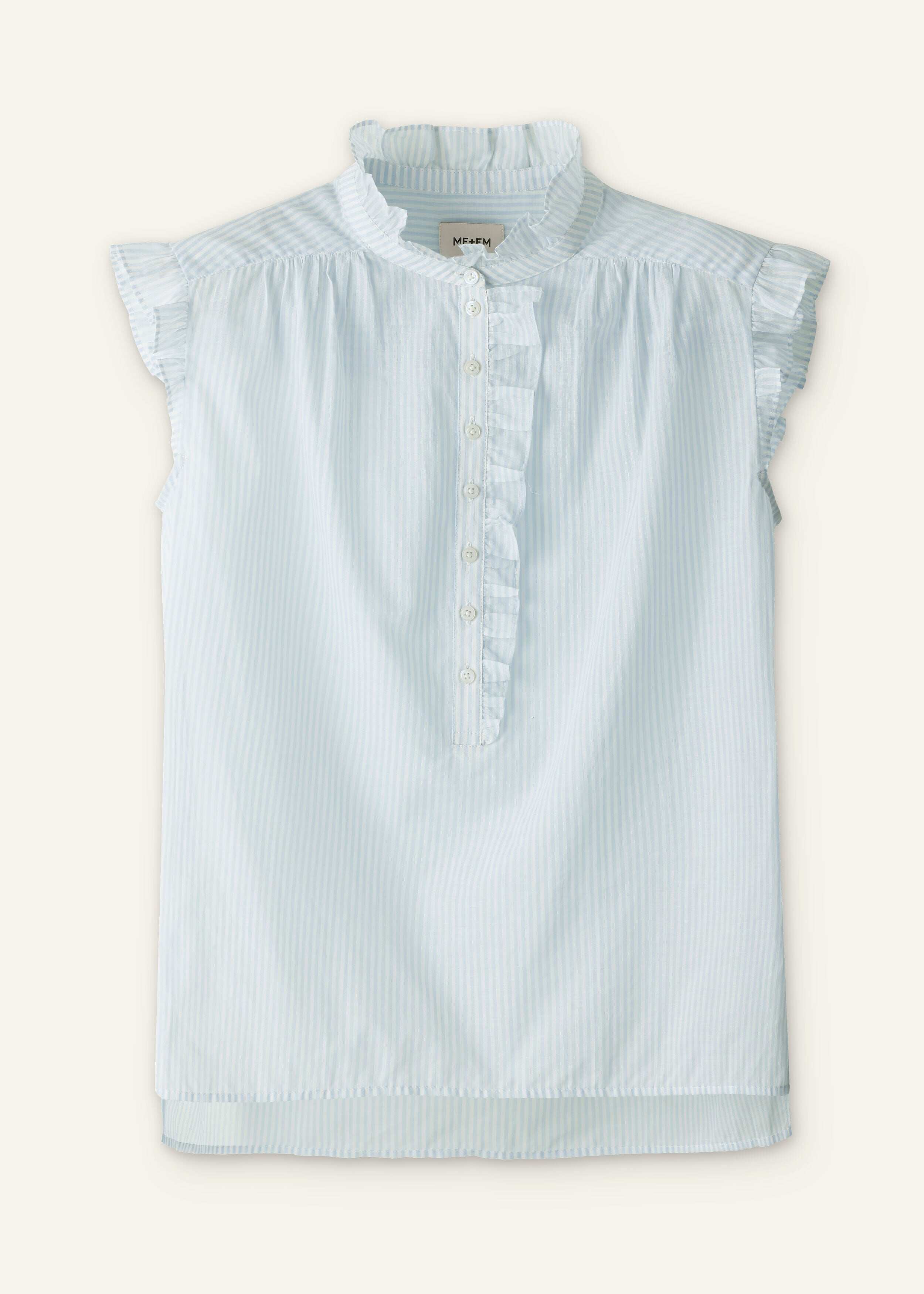 ME+EM's Blue Soft Stripe Blouse meandem